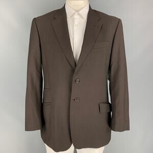 PAUL SMITH Size 44 Brown Wool / Mohair Single Breasted Sport Coat